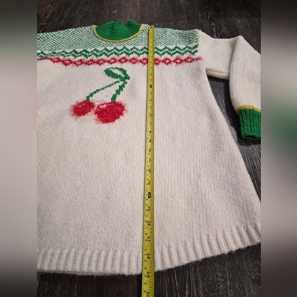 Free People Cherry Heart Sweater Dress size S - Picture 7 of 15